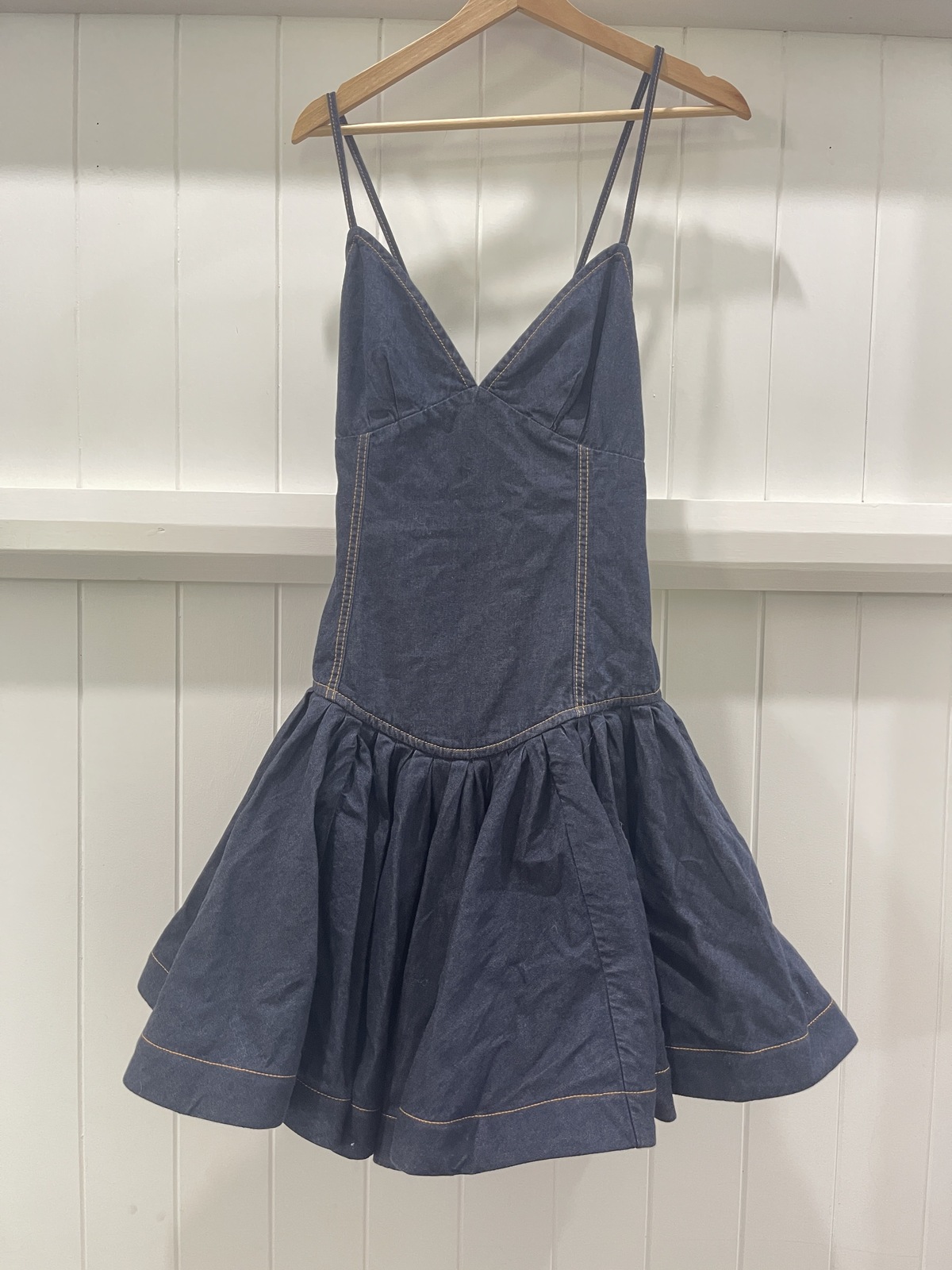 denim mini dress size 3