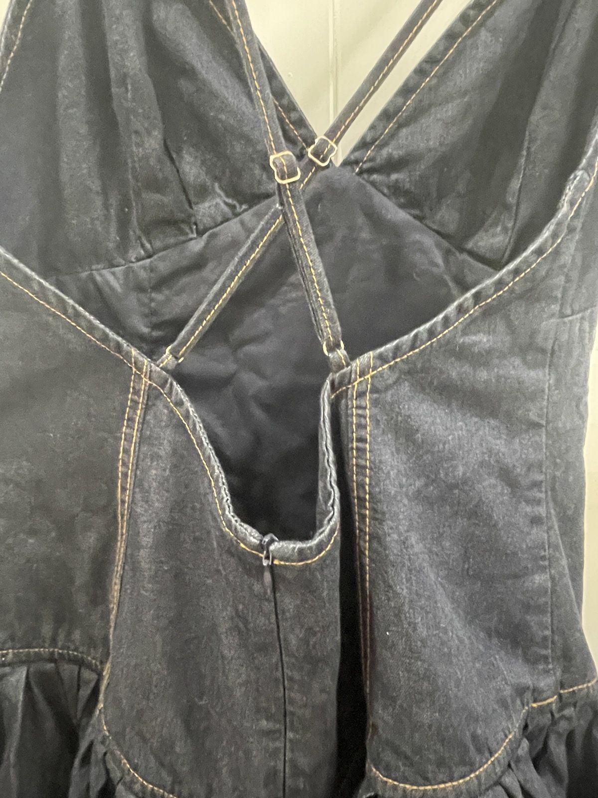 denim mini dress size 3