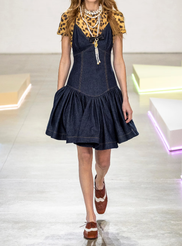 denim mini dress size 3