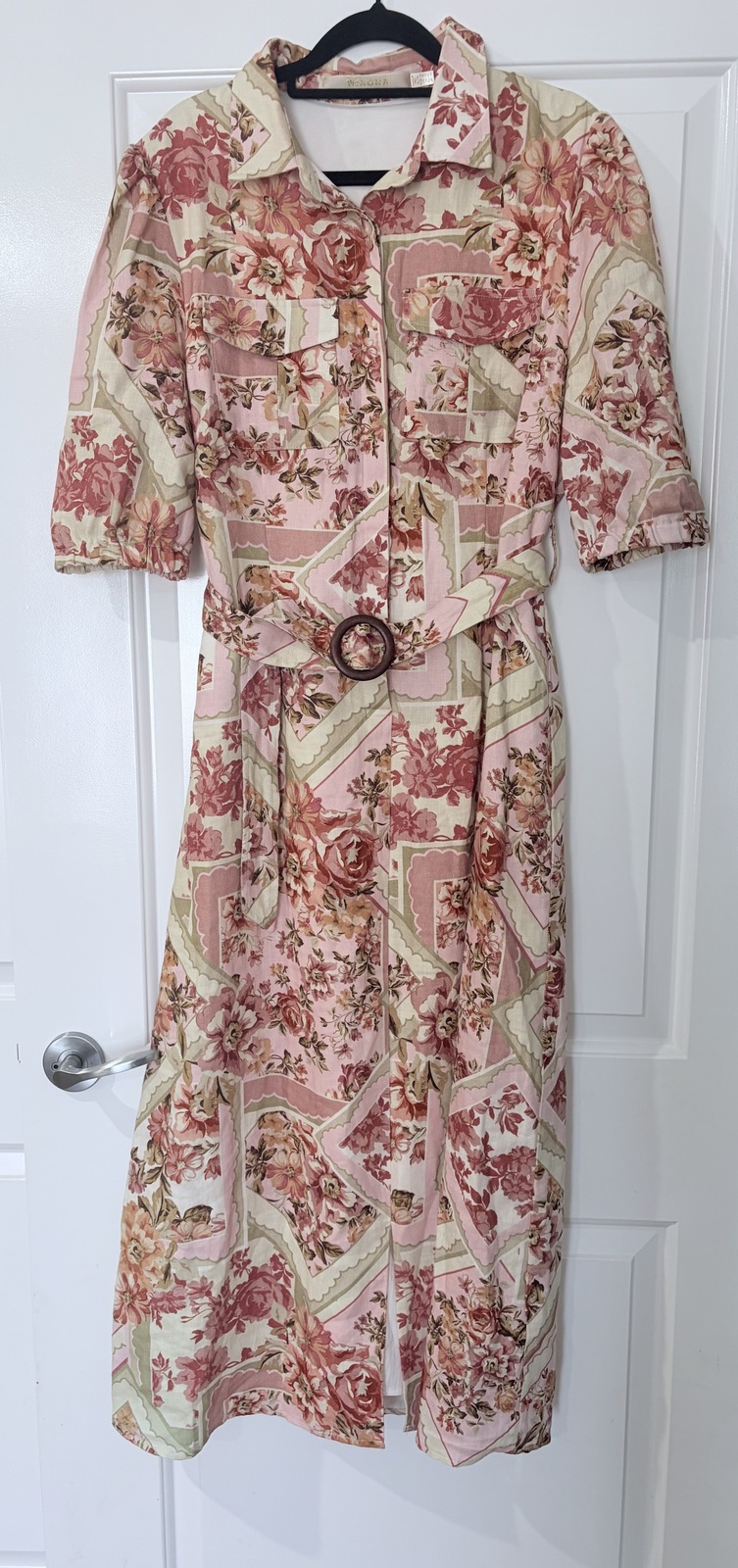 Vaughn Belted Dress. Vintage Floral Print. 