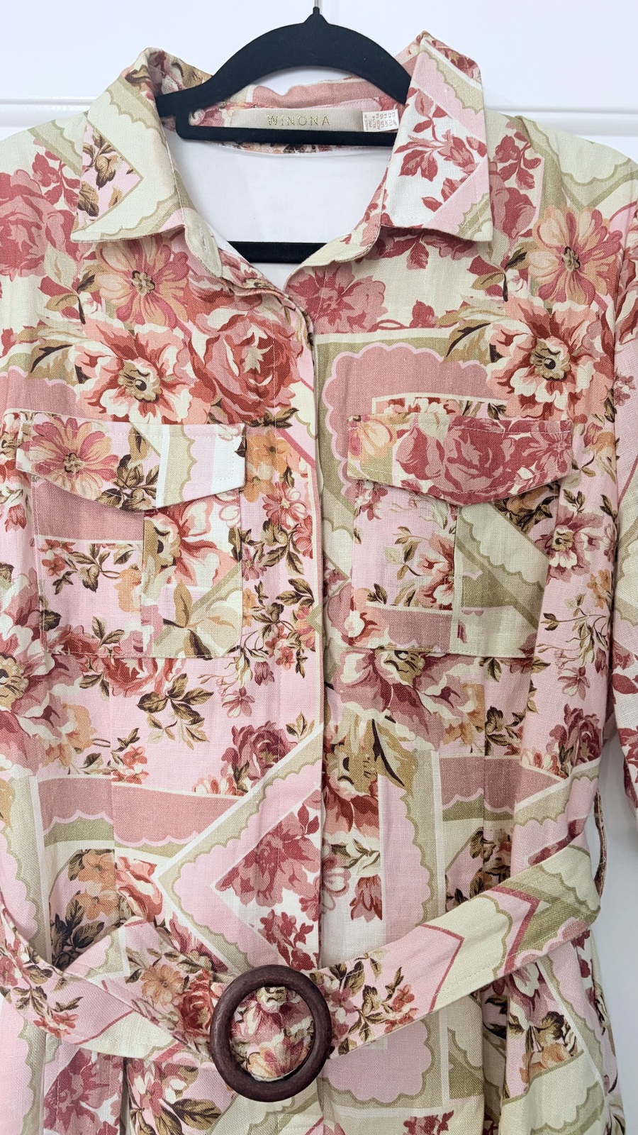 Vaughn Belted Dress. Vintage Floral Print. 