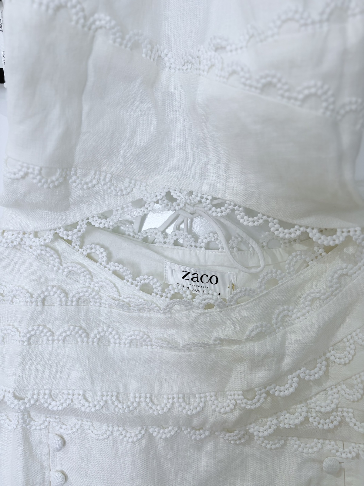 ZACO Terra White Linen Dress 