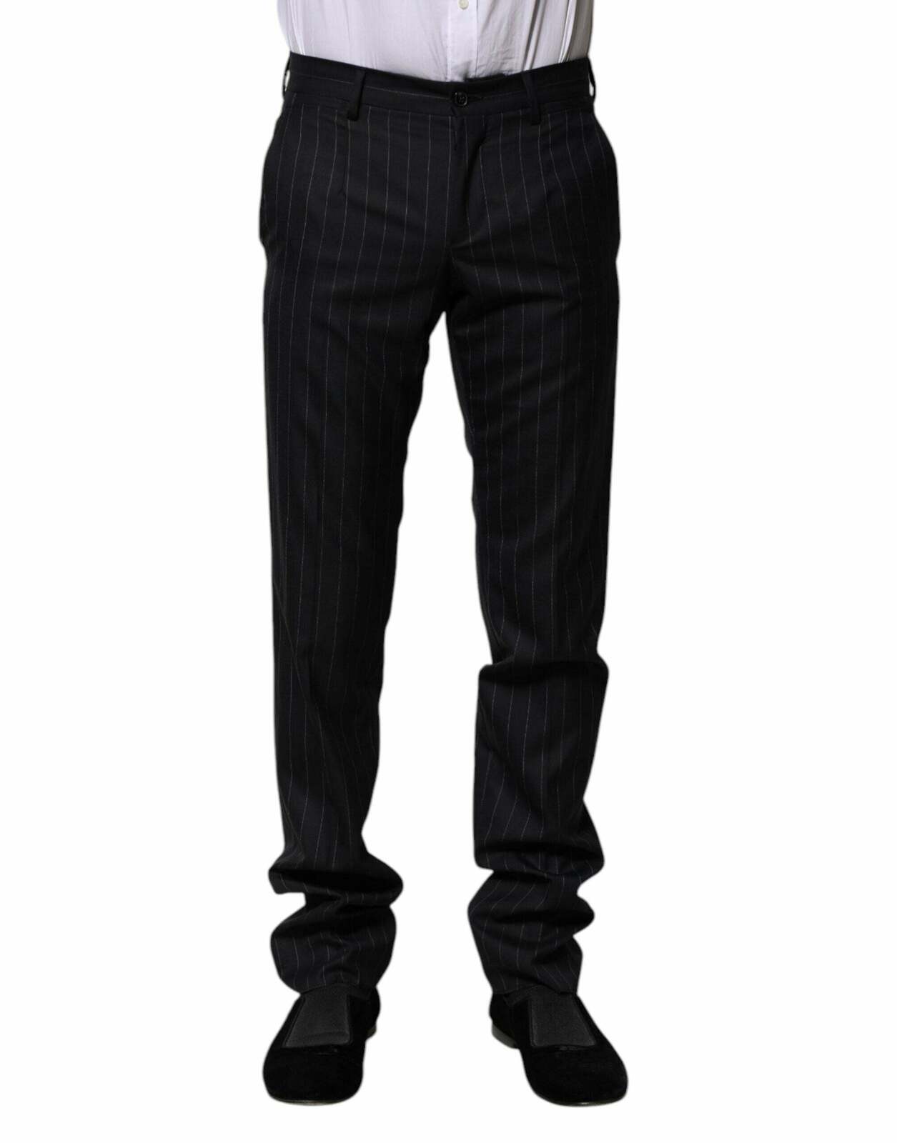 Pinstripe Dress Pants - Black / IT44 | XS