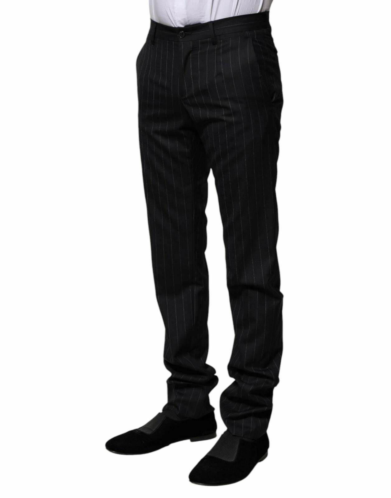 Pinstripe Dress Pants - Black / IT44 | XS