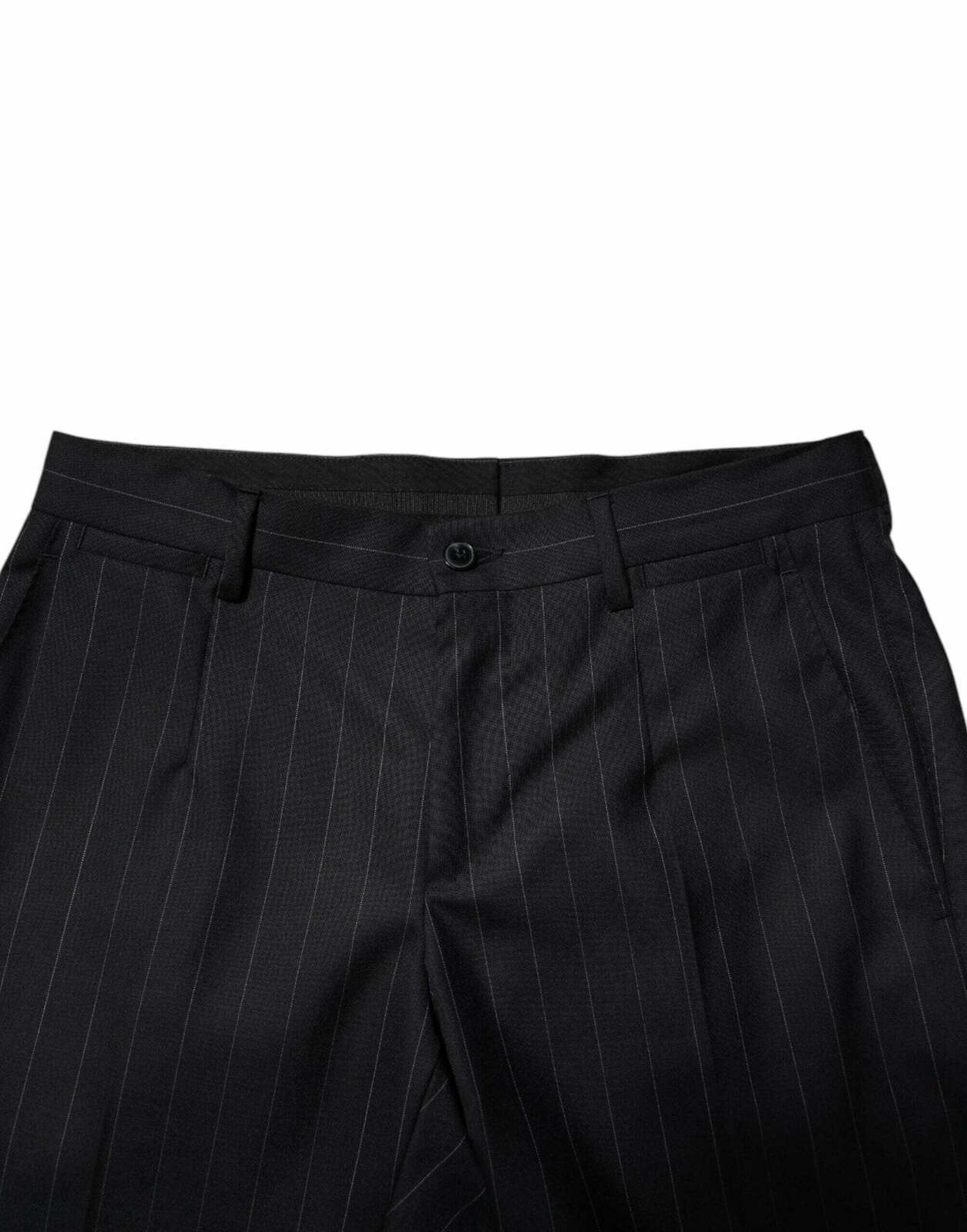 Pinstripe Dress Pants - Black / IT44 | XS