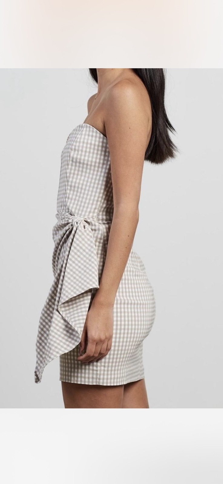 STRAPLESS WRAP MINI DRESS