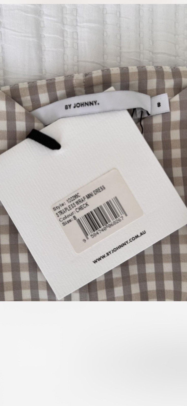 STRAPLESS WRAP MINI DRESS