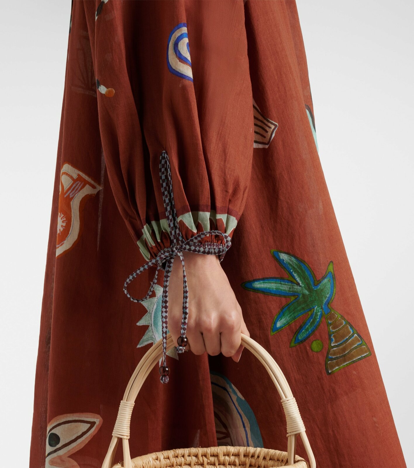 x LRNCE Laurence ramie and cotton maxi dress 