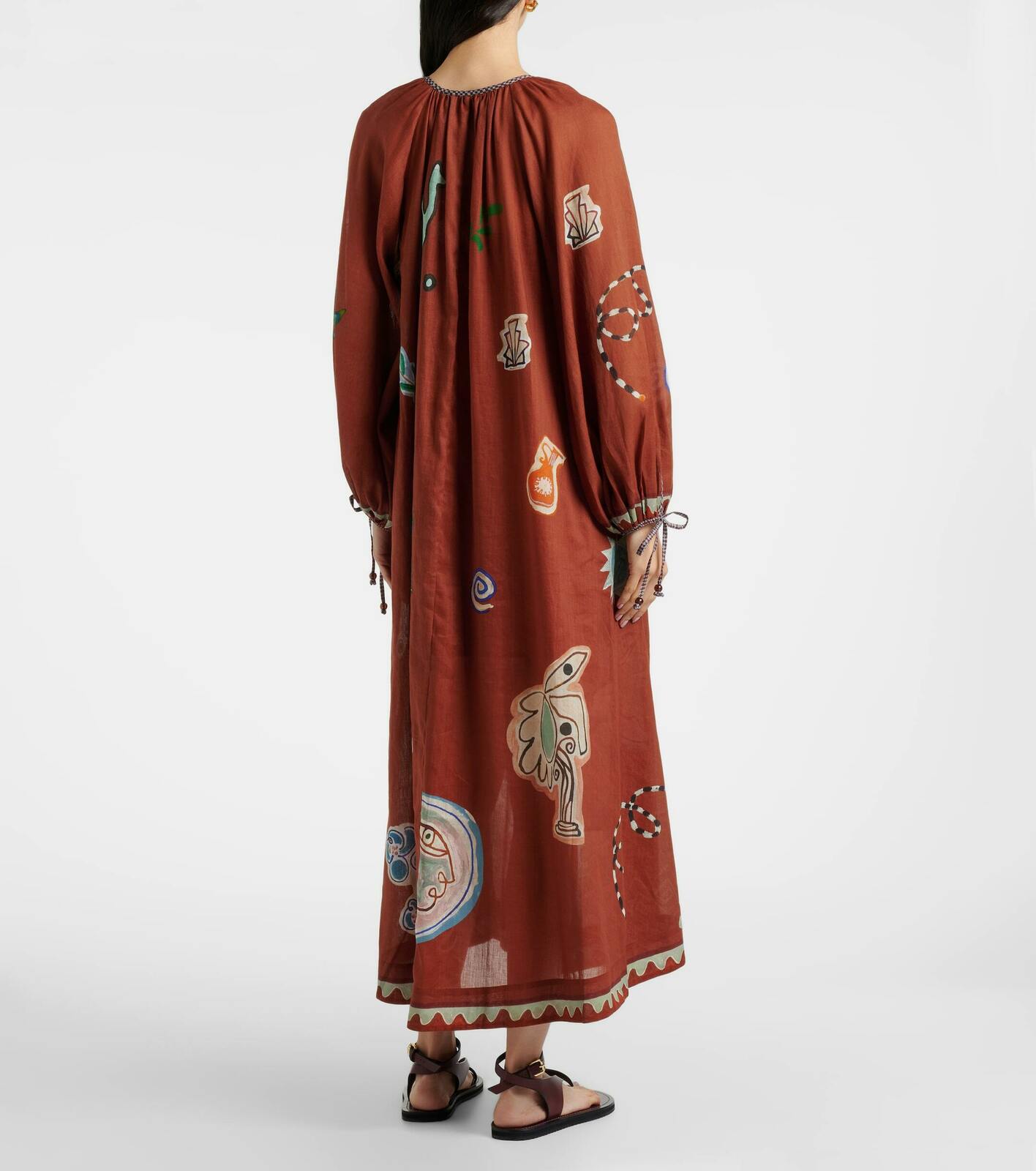 x LRNCE Laurence ramie and cotton maxi dress 