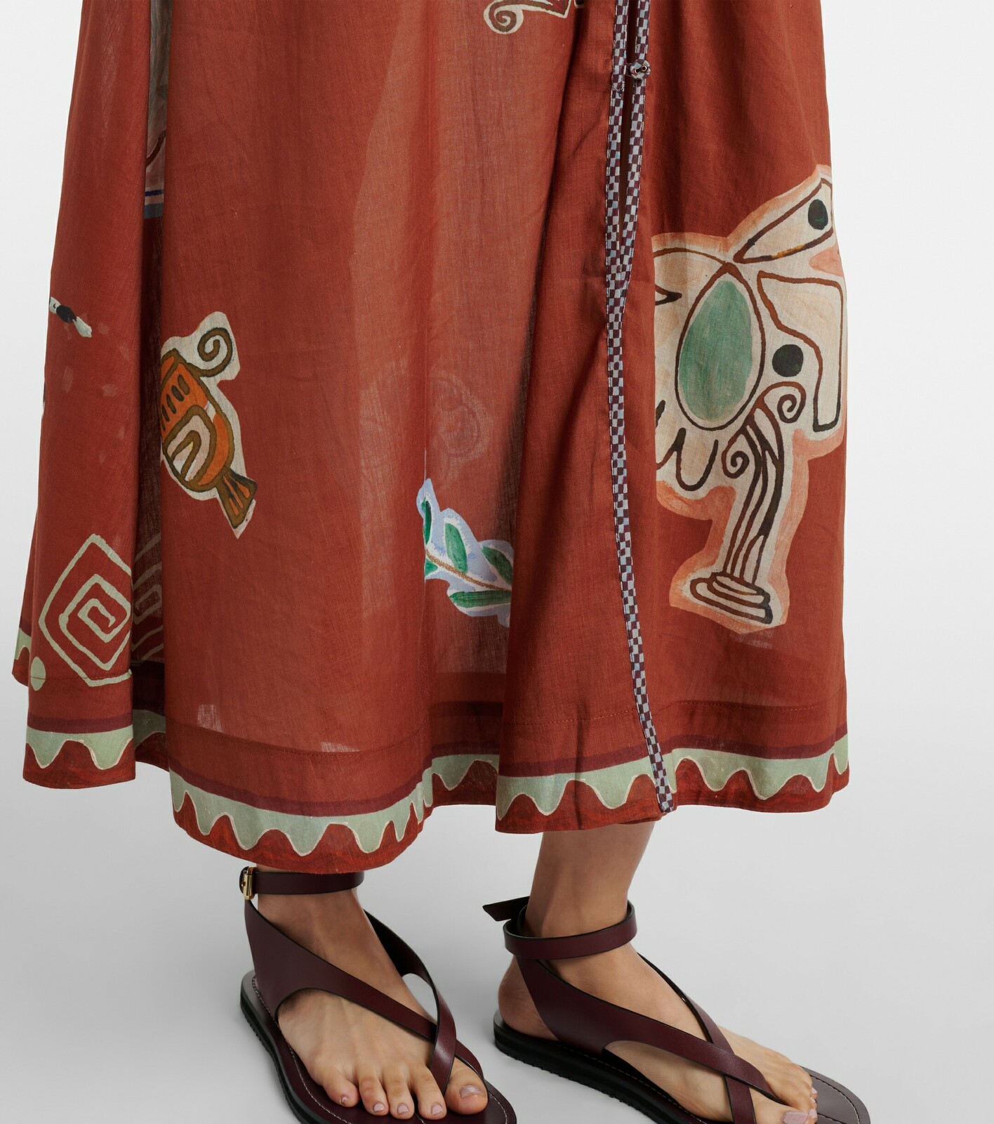 x LRNCE Laurence ramie and cotton maxi dress 