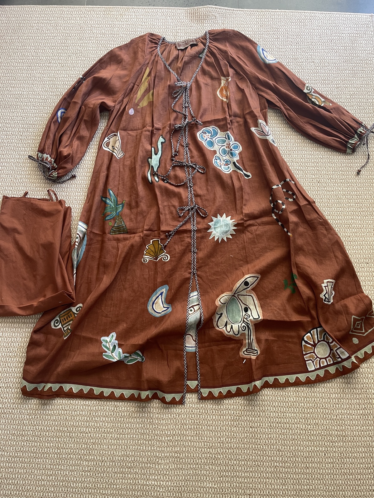 x LRNCE Laurence ramie and cotton maxi dress 