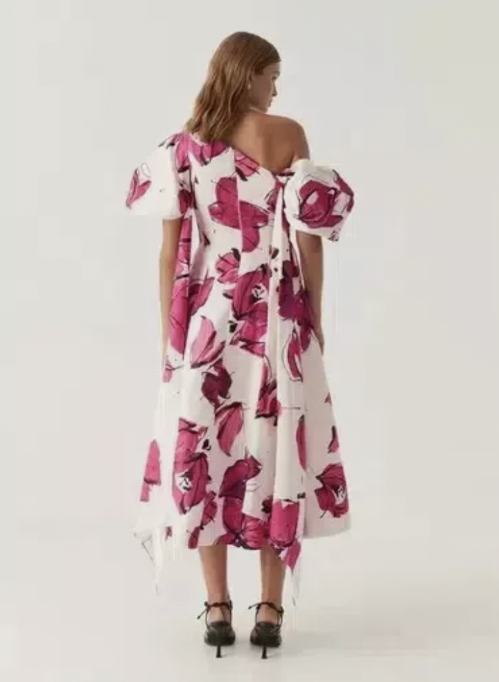 Arista Tulip Sleeve Midi Dress / Size AU12
