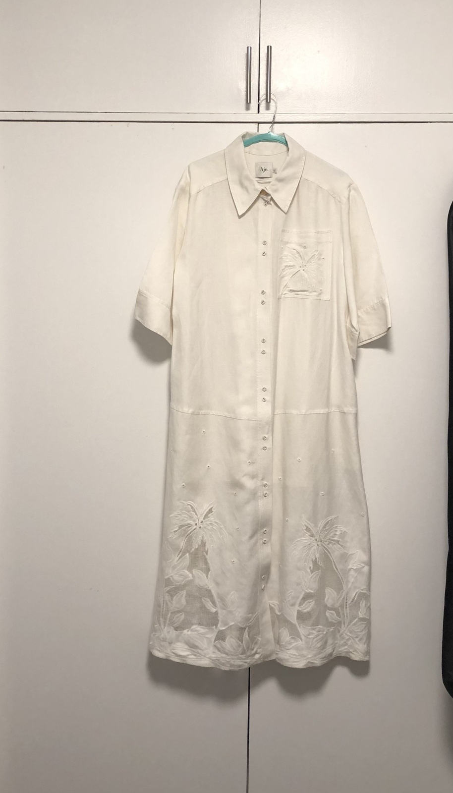 Agua embroidered shirtdress / Size 12AU / Pristine Condition