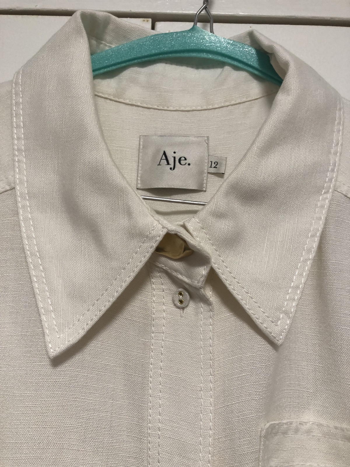 Agua embroidered shirtdress / Size 12AU / Pristine Condition
