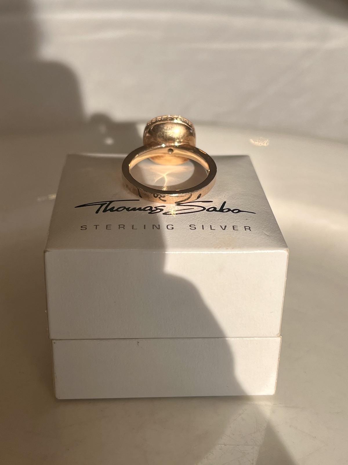 PINK COSMO RING 54-18K ROSE GOLD PLATED WITH PINK CZ - RRP $339