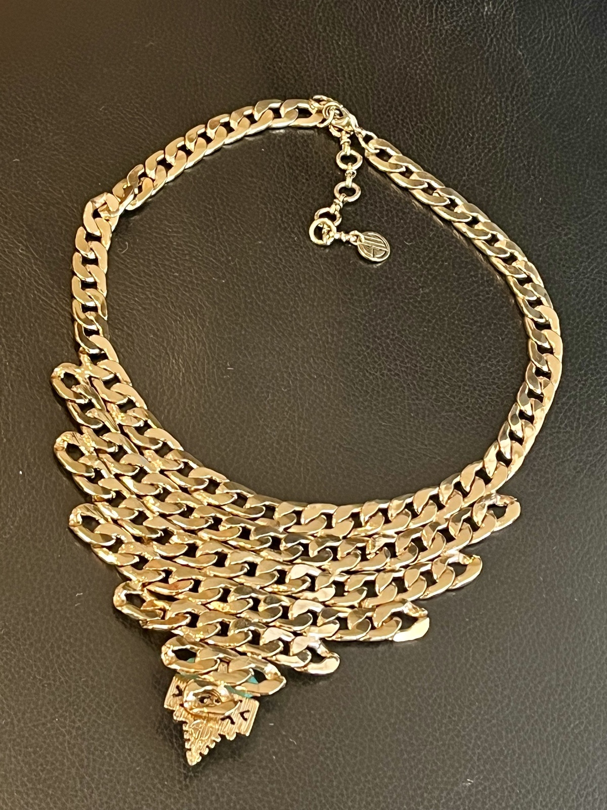 SIAM NIGHTS COLLAR NECKLACE GOLD WITH TURQUOISE & CRYSTALS