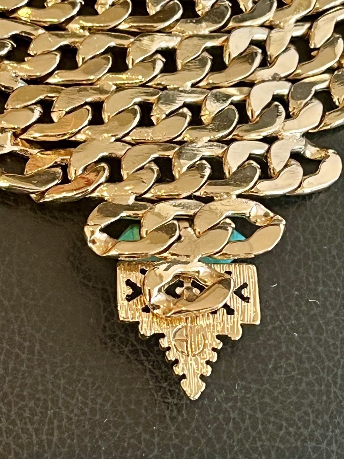 SIAM NIGHTS COLLAR NECKLACE GOLD WITH TURQUOISE & CRYSTALS