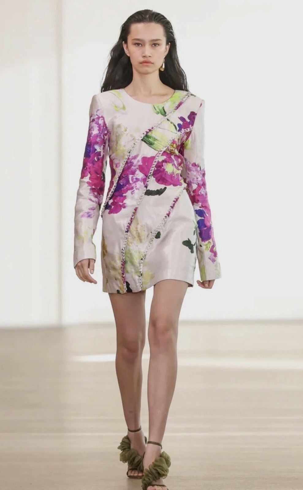 Arbour Whipstitch Mini Dress Wild Hydrangea Floral