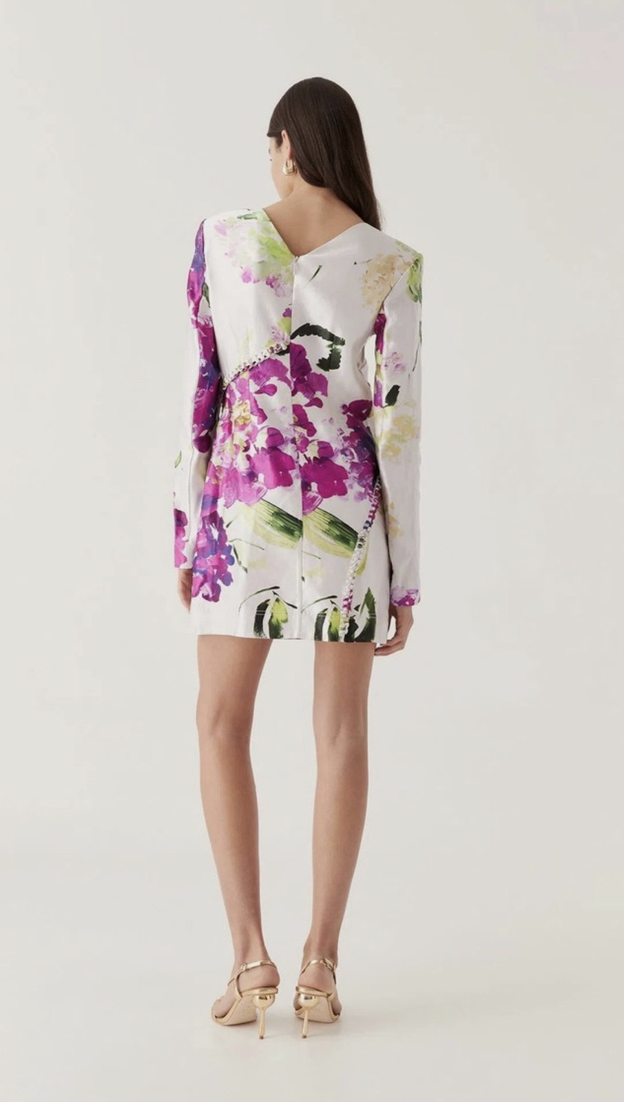 Arbour Whipstitch Mini Dress Wild Hydrangea Floral