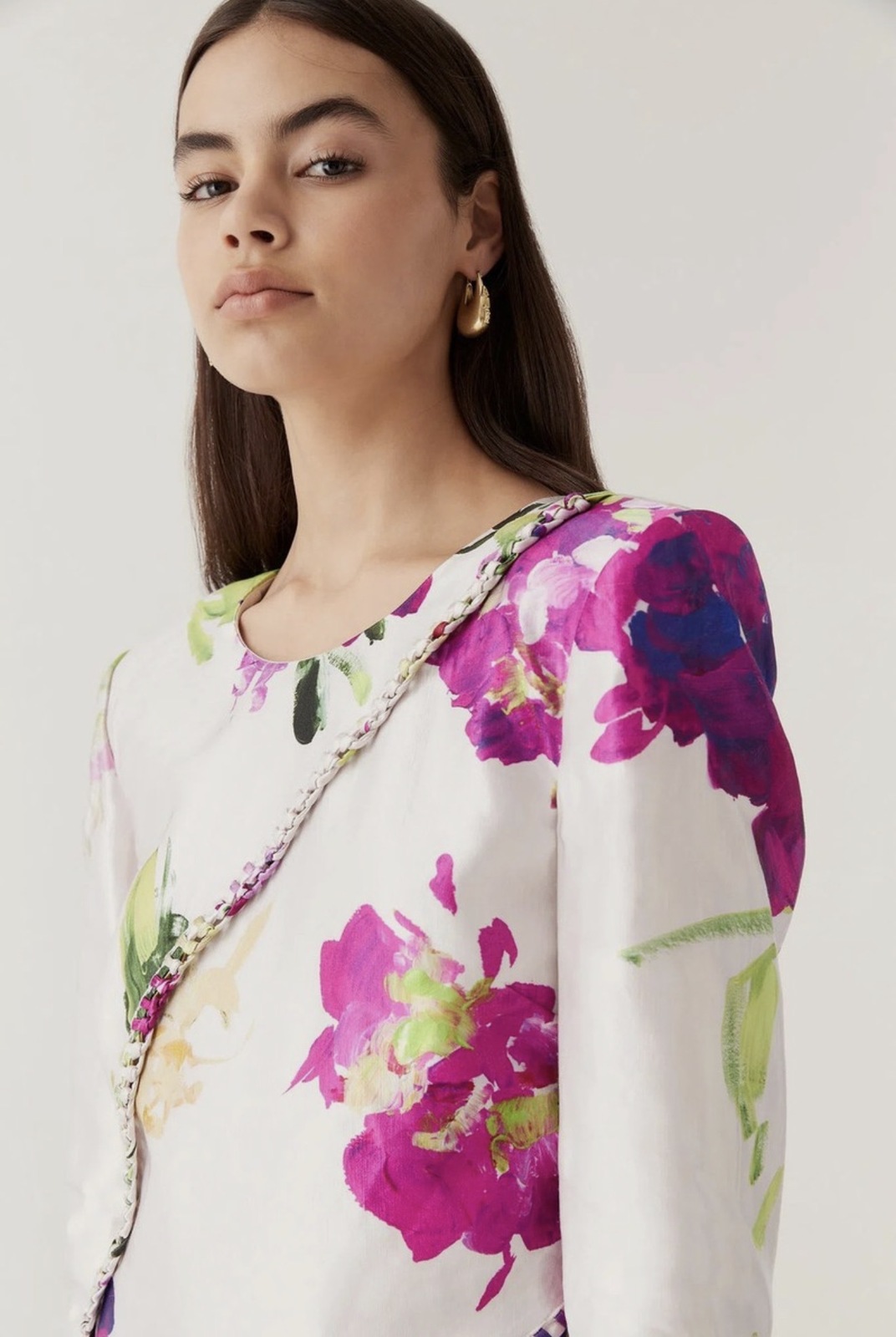 Arbour Whipstitch Mini Dress Wild Hydrangea Floral