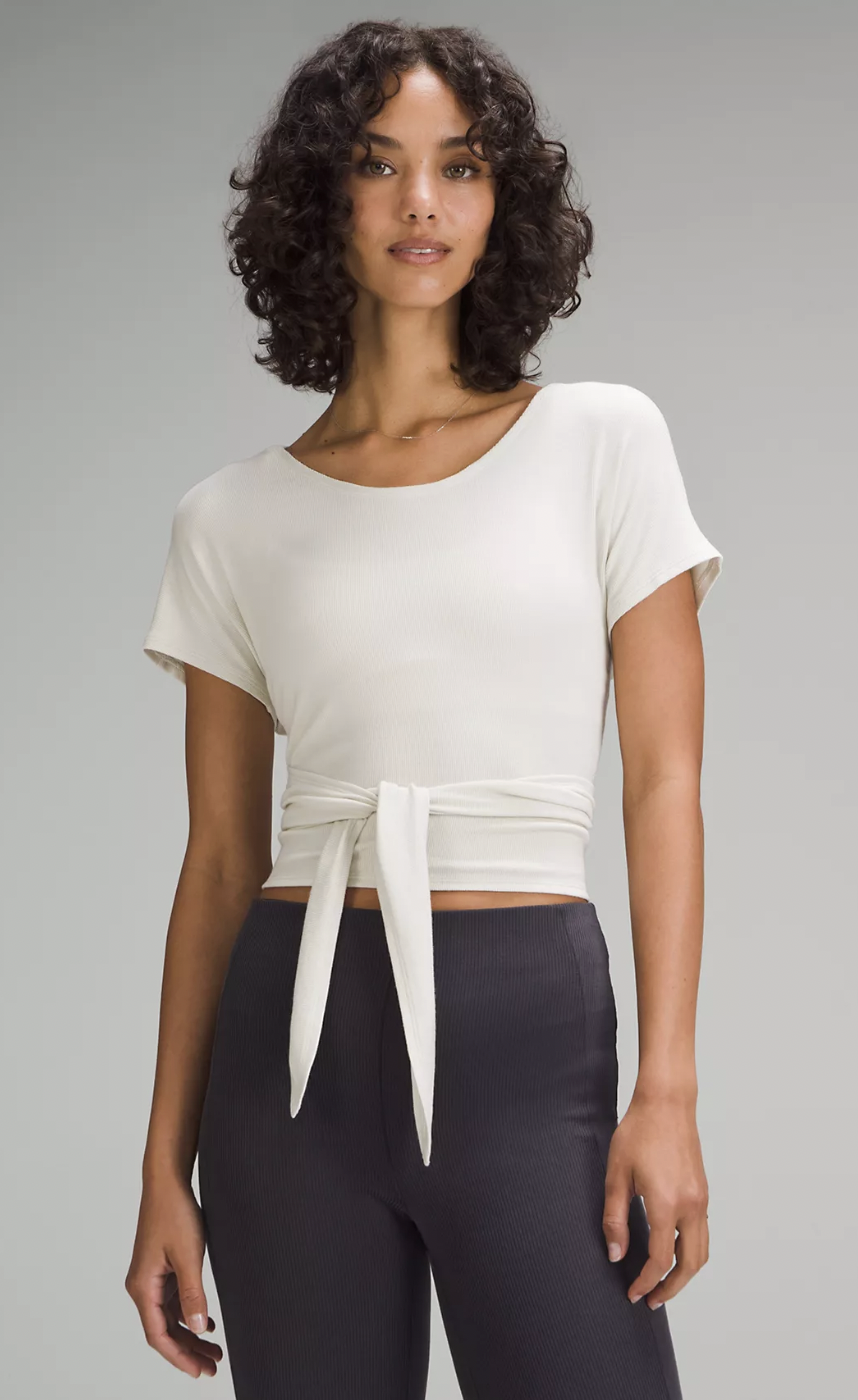 Adjustable Ties Short-Sleeve Shirt