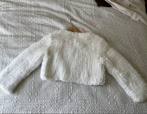  White Faux Fur Jacket 