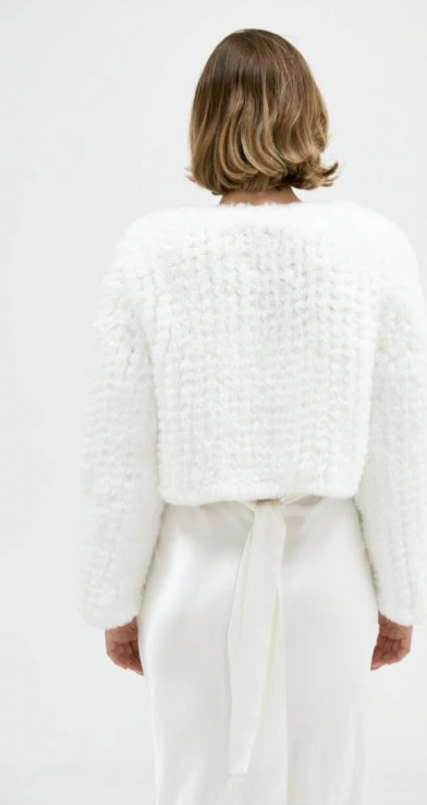  White Faux Fur Jacket 