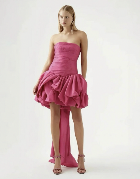 Paciere bubble hem midi dress 16