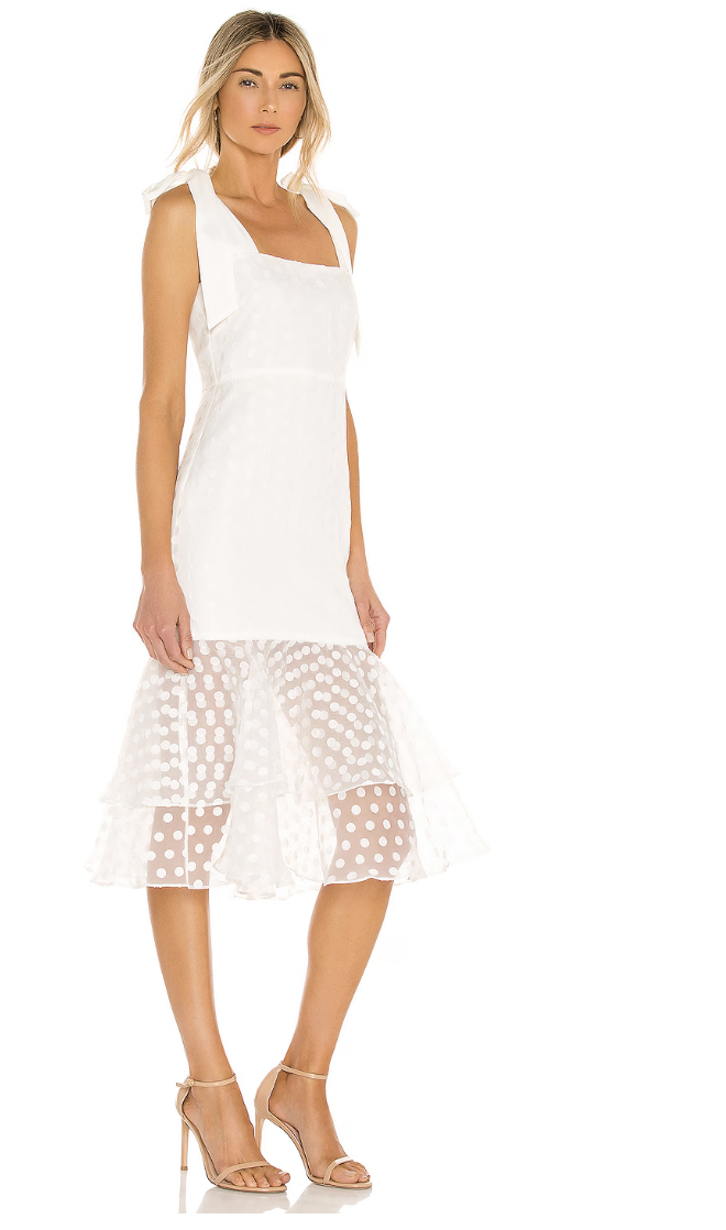 Day Keeper Midi Dress in White