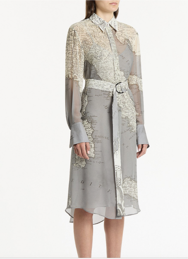 never worn silver italia dress With tags. Belt, slip included