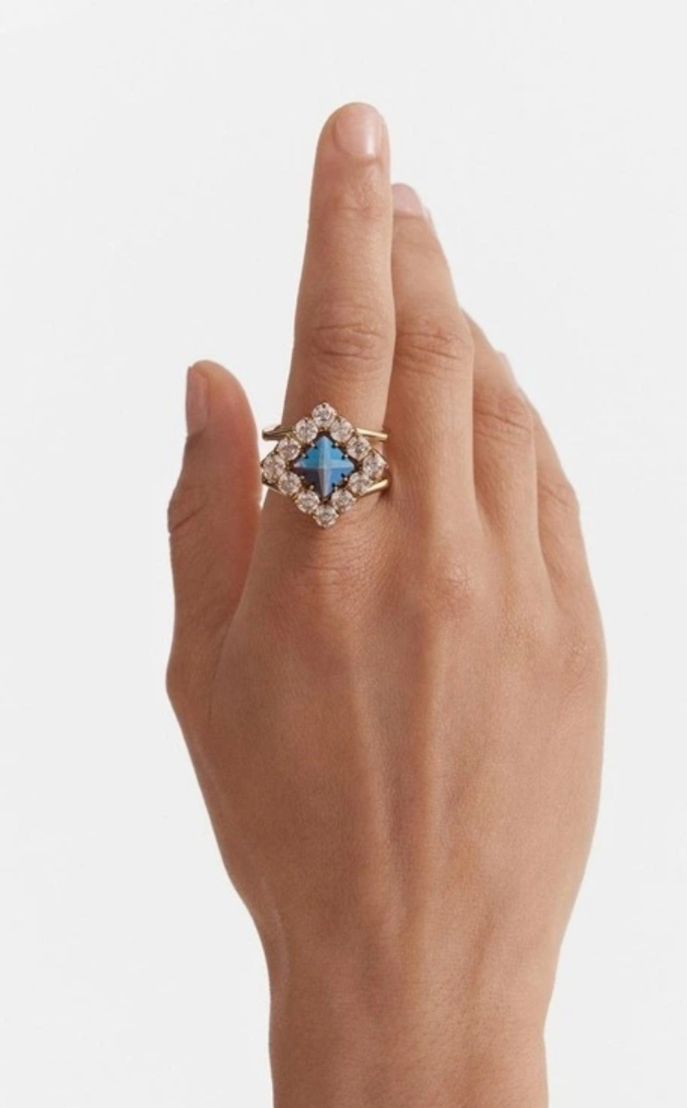 SPACE DUST RING 18K GOLD PLATED SIZE 8 - RRP $99.95