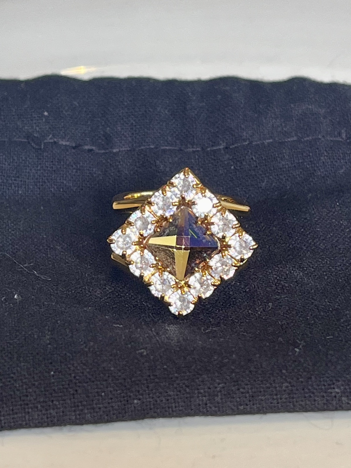 SPACE DUST RING 18K GOLD PLATED SIZE 8 - RRP $99.95