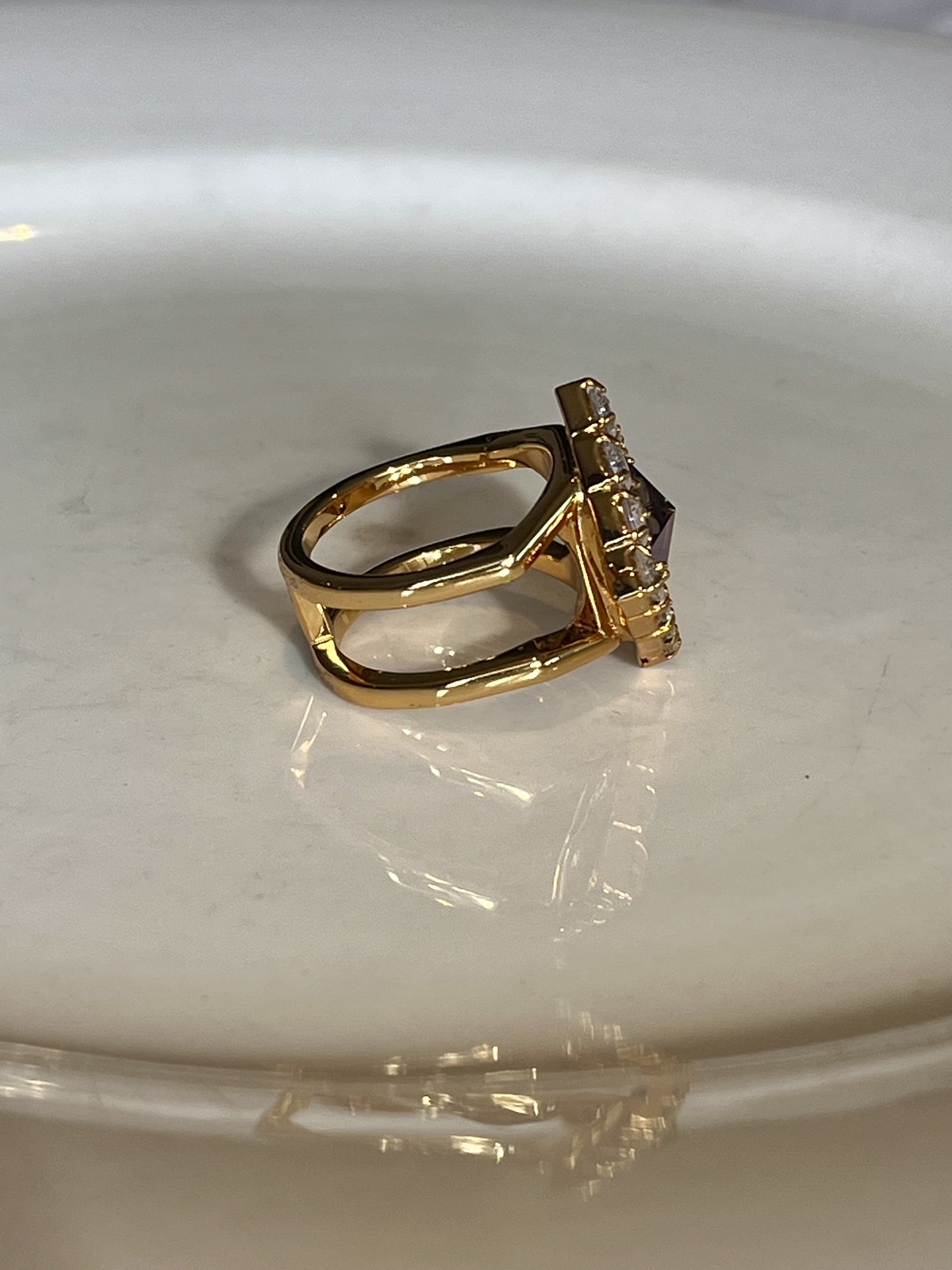 SPACE DUST RING 18K GOLD PLATED SIZE 8 - RRP $99.95