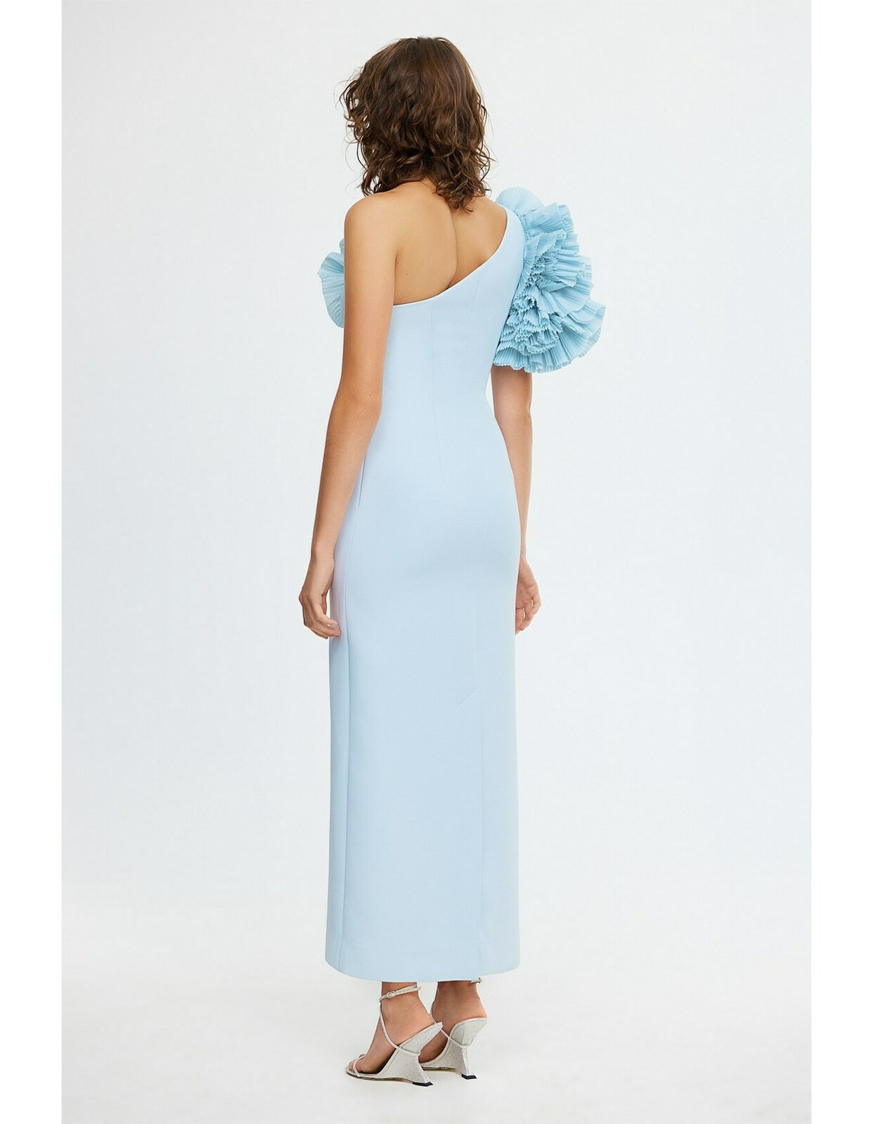 one shoulder midi dress