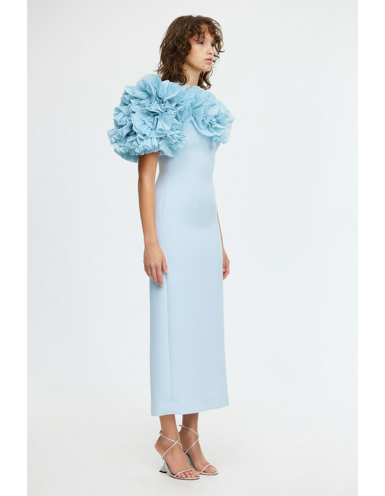 one shoulder midi dress