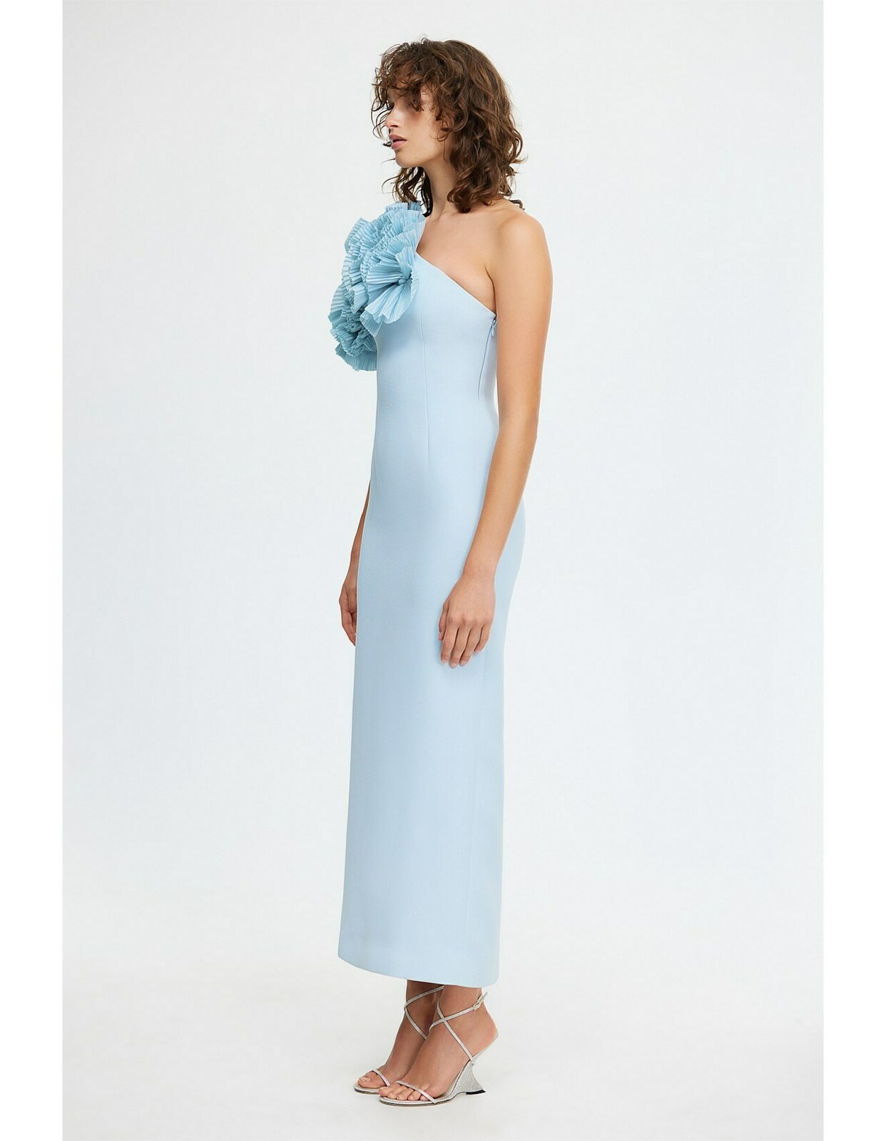 one shoulder midi dress