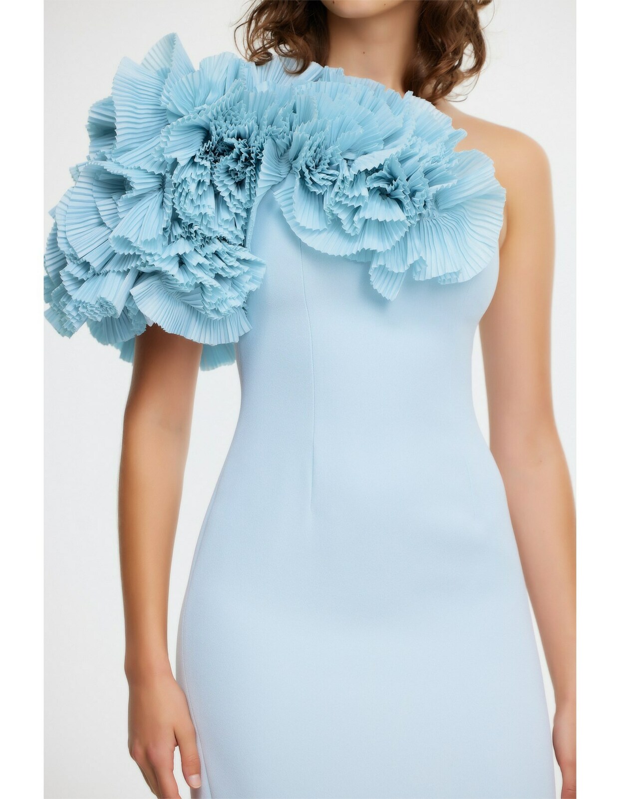 one shoulder midi dress