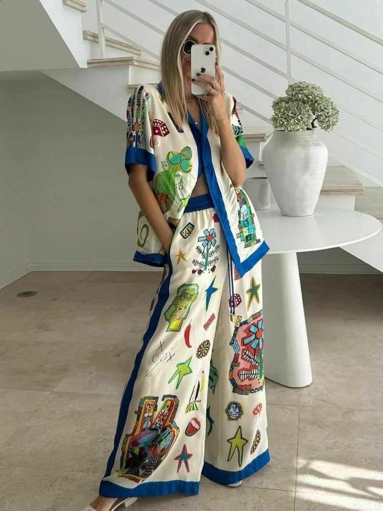 roller silk shirt and pants set