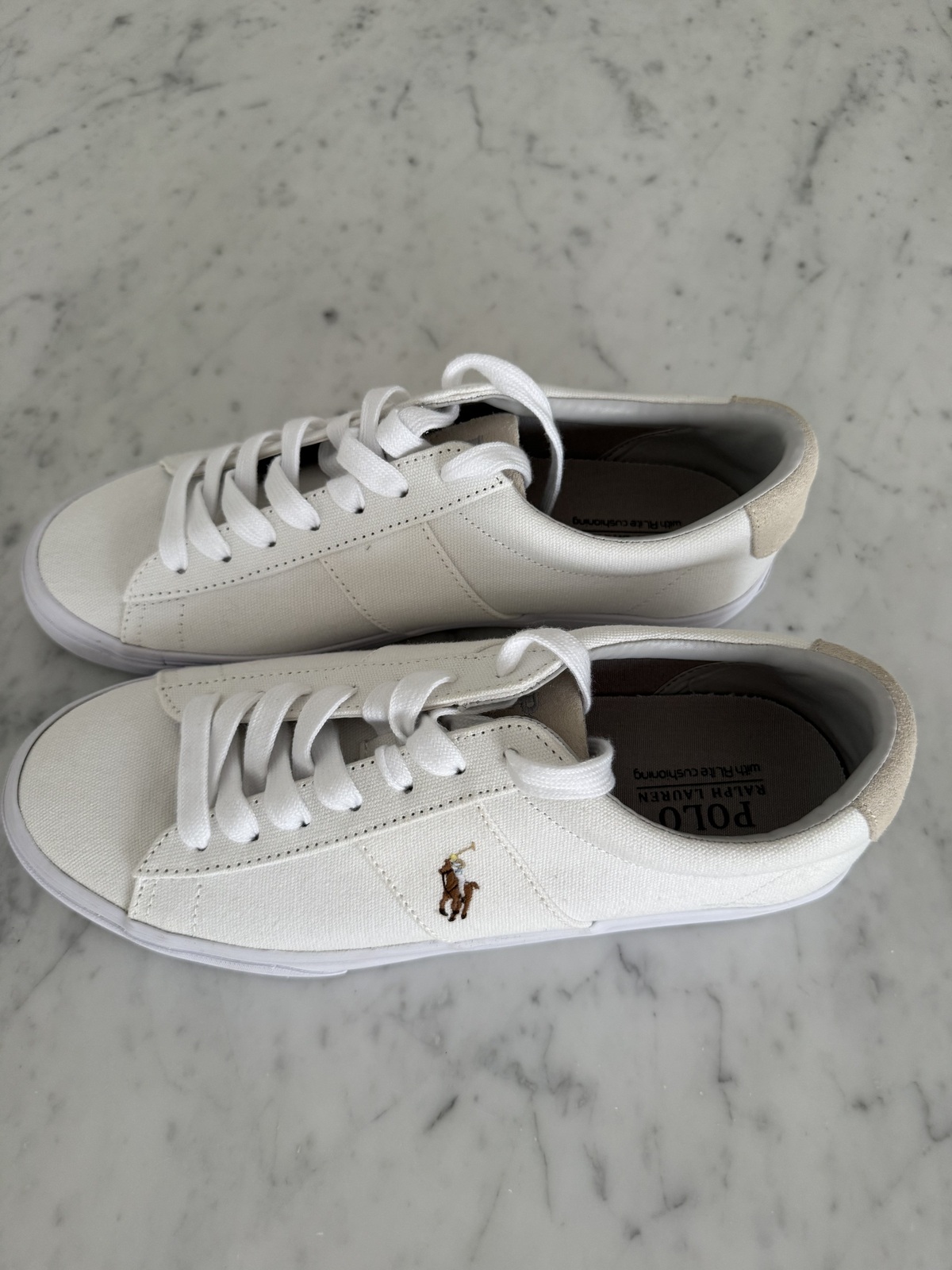 Sayer white canvas sneakers