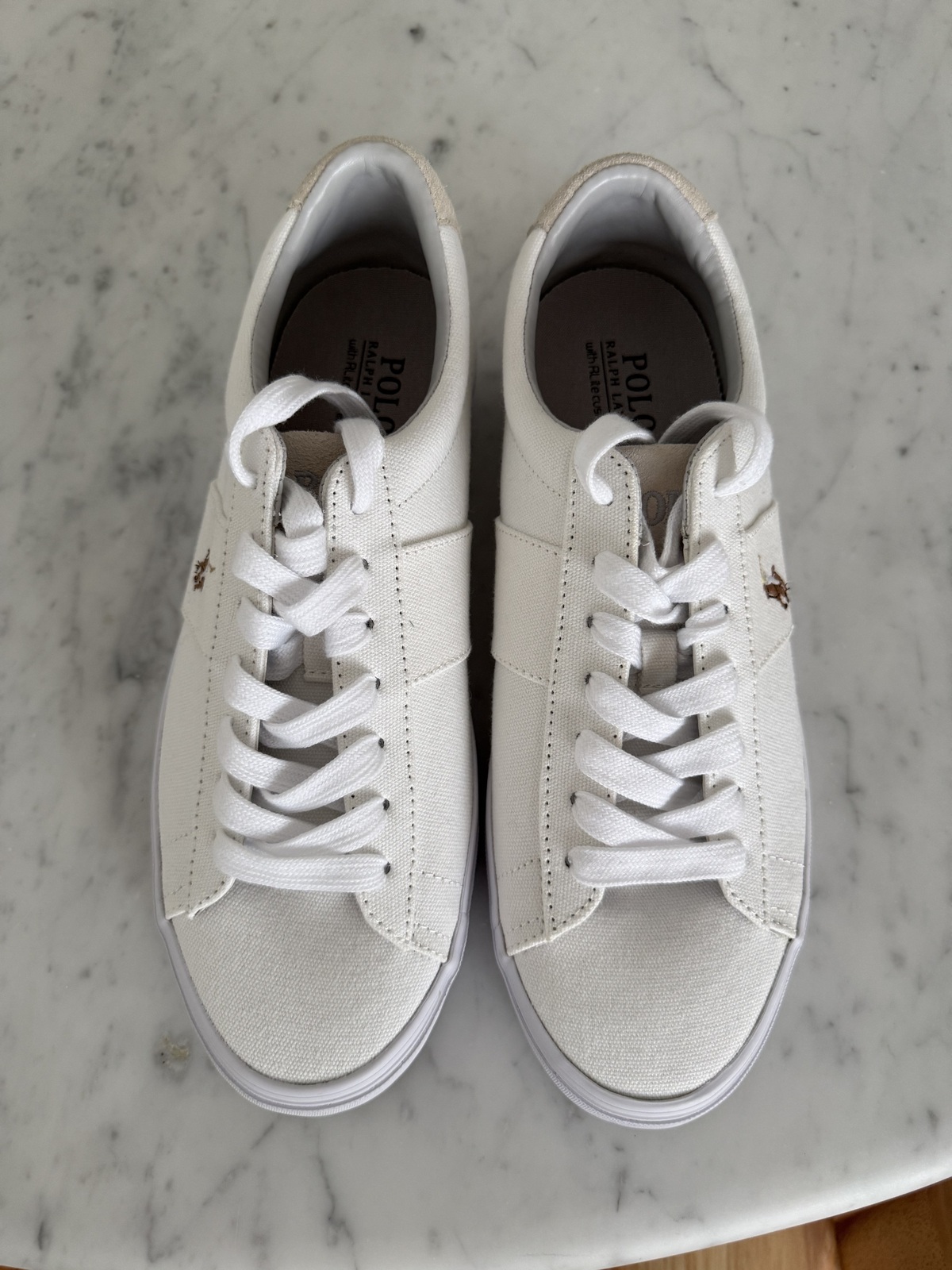 Sayer white canvas sneakers