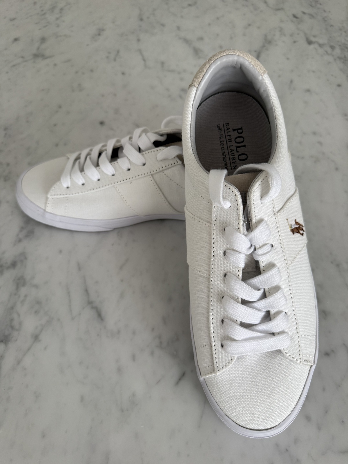 Sayer white canvas sneakers