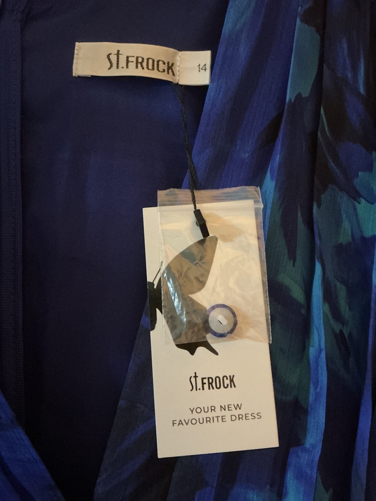 Martina Maxi Dress in Blue Watercolour Chiffon  