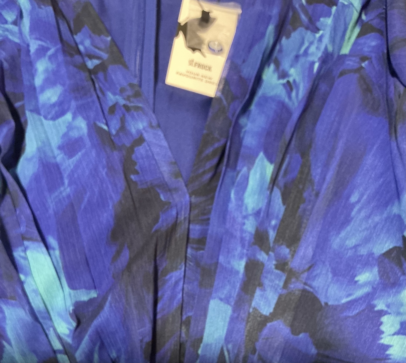 Martina Maxi Dress in Blue Watercolour Chiffon  