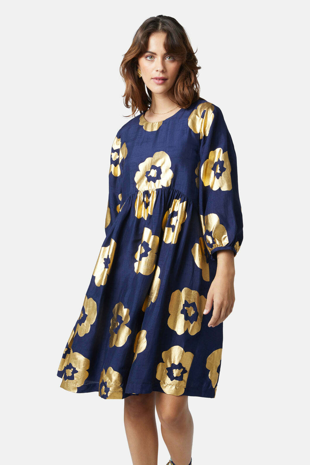 Rose Float Dupion Dress
