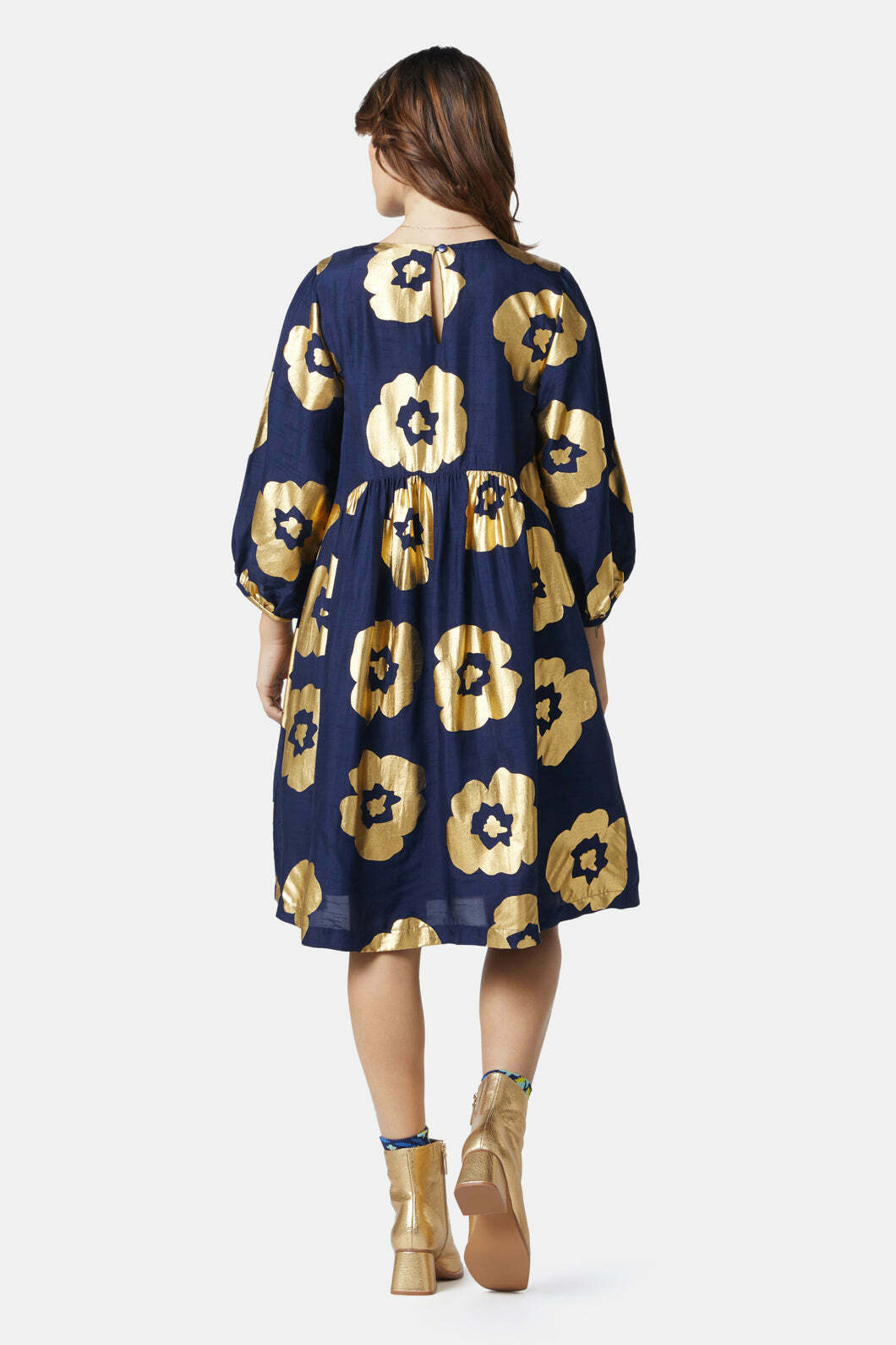 Rose Float Dupion Dress