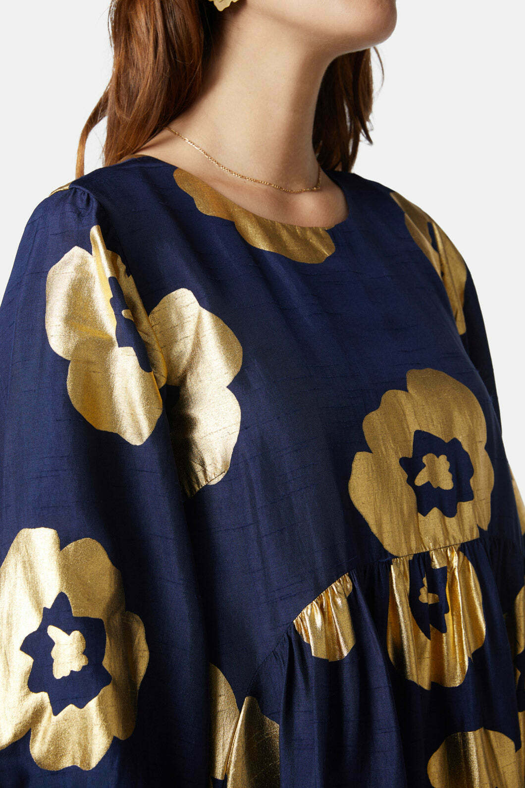Rose Float Dupion Dress