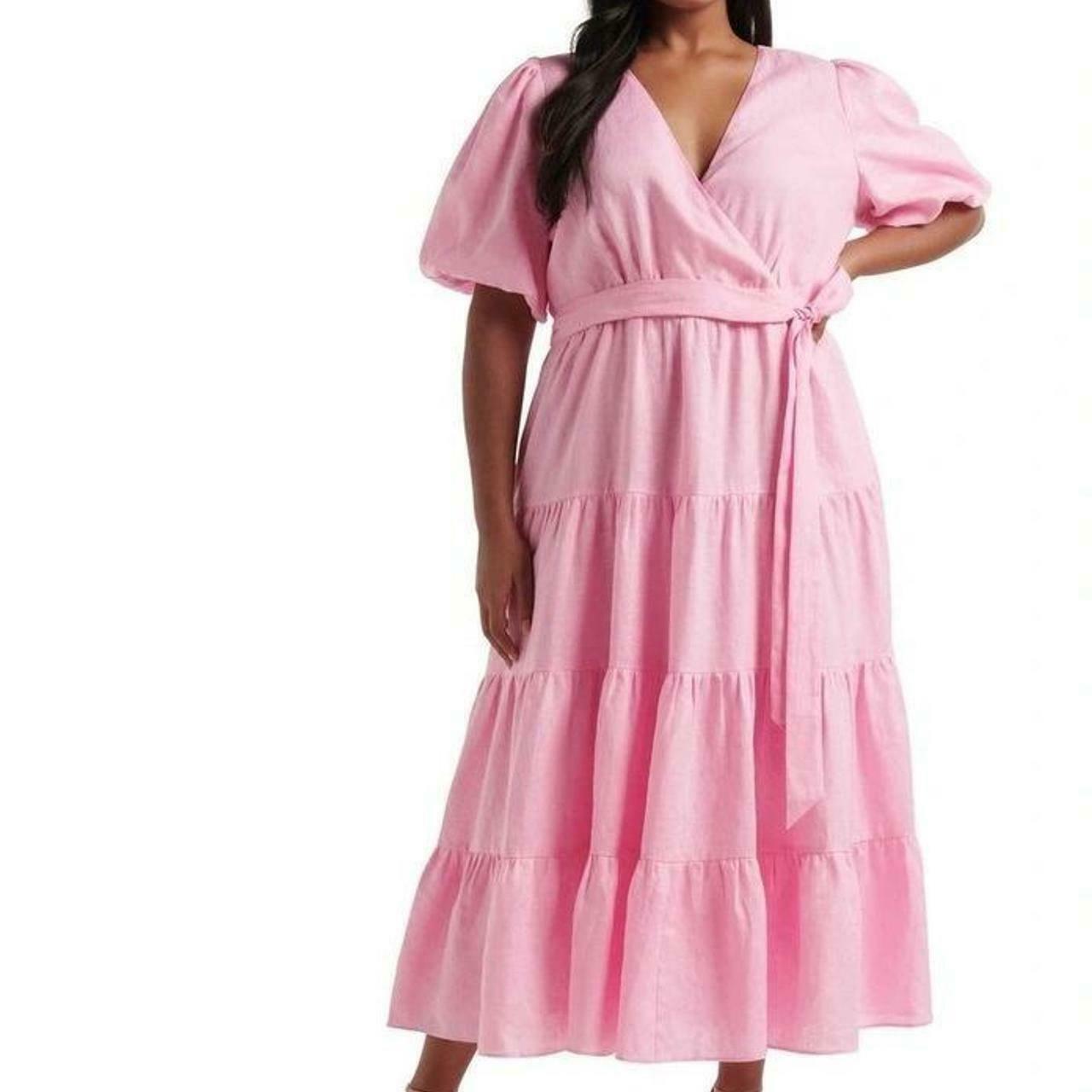 Mara Curve Tiered Wrap Midi Dress
