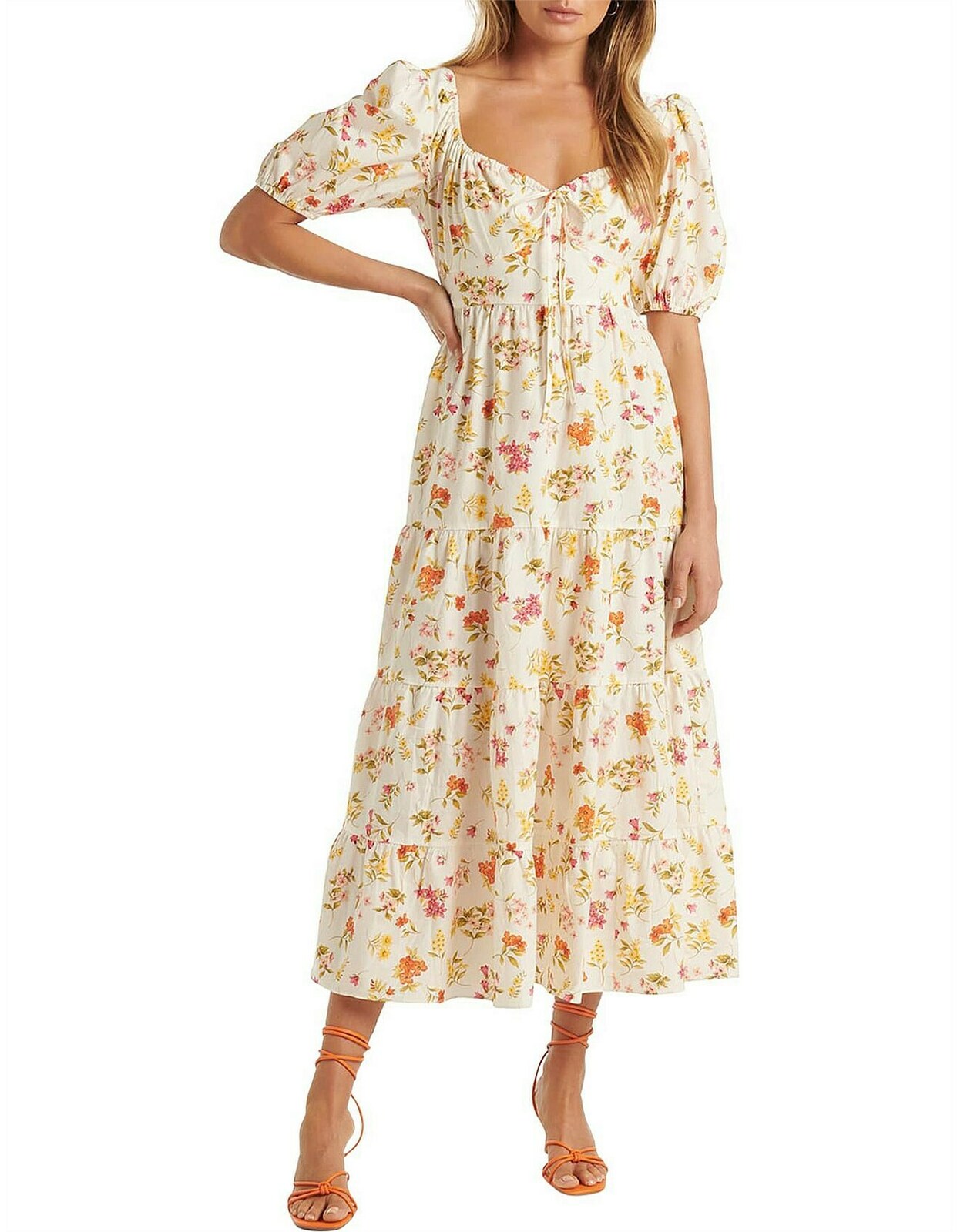 Delilah Puff Sleeve Midi