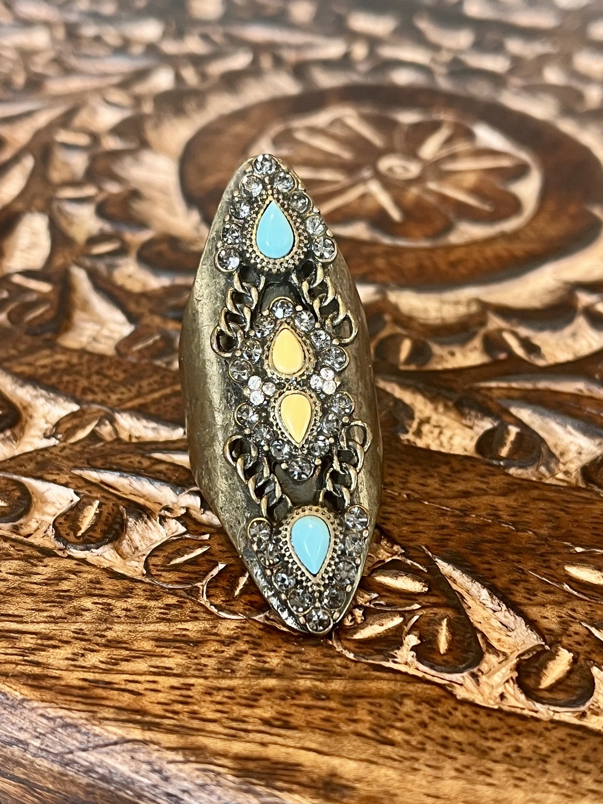 PARIS IN SUMMER BRASS RING - SIZE M/L - 7