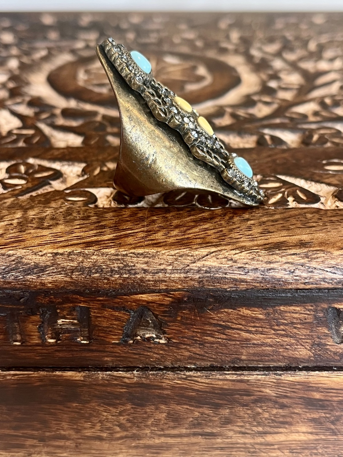 PARIS IN SUMMER BRASS RING - SIZE M/L - 7